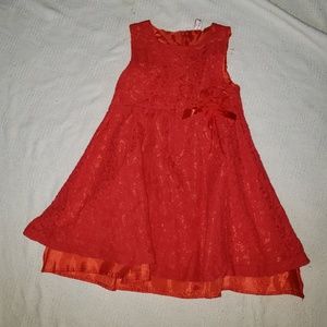 Red party dress